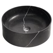 BLOK umivalnik iz kamna za pult, dia. 40 cm, mat črna Marquin - Črna - 40x13 cm - Sapho - BLOK - 24 - Kamen - Lepilo - Drugo - Krog - 400 - 130 - 400 - 14