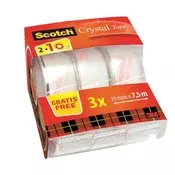 Scotch Crystal Clear 19 mm x 7,5 m 2+1 držač ljepljive trake