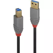 shumee Lindy kabel 0,5 m USB 3.2 tipa A do B, 5 Gbps, Anthra Line, 36740