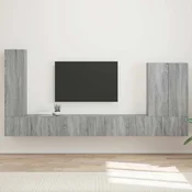 Set zidnog ormarica za TV Zidne 6 pcs Siva Sonoma