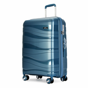 Bontour Flow kovček s 4 kolesi in TSA ključavnico, velikosti L, ledeno modre barve
