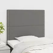 Uzglavlje tamno sivo 90x5x118/128 cm tkanina