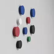 Disk magnet, za bijelu ploču, 30 mm, 4 komada, NOBO, crni 1901448