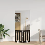 Preklopna ogradica za kucne ljubimce 2 pcs Crni Hrast