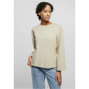 Womens Organic Oversized Wet Sand Long Sleeve