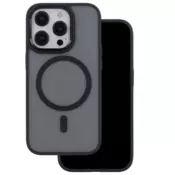 Silikonski ovitek MagSafe za Samsung Galaxy A56 - prozorno črn