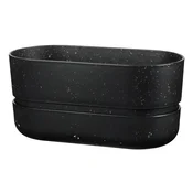 Cvetlični lonček s podstavkom POT-IT 22 cm, črna, plastika, RIG-TIG