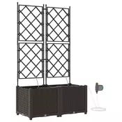 Vrtna saksija 2 pcs Smeda 80 x 40 x 142 cm Plastika