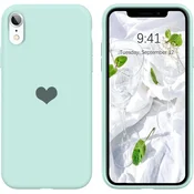 shumee SILIKONSKI OVITEK ZA IPHONE XR 6.1 SRČEK META ZELEN