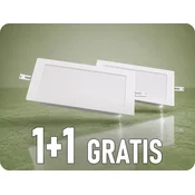 V-TAC Vgradna LED plošča z napajalnikom 12W, 1320lm, Backlit, kvadratna, 1+1 gratis!