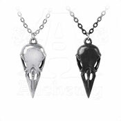 Set dveh ogrlic z obeskom ALCHEMY GOTHIC - Coeur Crane - P834
