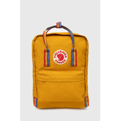 Ruksak Fjallraven Kanken Rainbow za žene, boja: narancasta, veliki, s aplikacijom, F23620