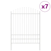 Vrtna Ograda 7 pcs Bijelo 170 x 225 cm Celik s prahom premazan