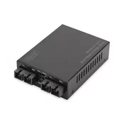 Digitus DN-82024 omrežni medijski pretvornik 100 Mbit/s 1310 nm Več načinov, En način Črna