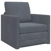 Krevet na razvlacenje Tamno siva 74 x 77 x 81 cm Baršun
