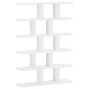vidaXL Stenska polica Bela 70 x 17 x 101 cm Predelan les