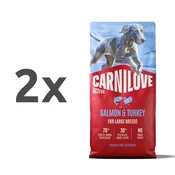 Carnilove Dog Active Adult Large, briketi - losos in puran 2 x 12 kg