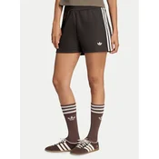 adidas Športne kratke hlače Lace 3 Stripes LG4266 Rjava Regular Fit