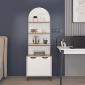 Hanah Home polica za knjige Olirya, 60 cm, bela / orah