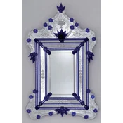 Casa Padrino luxury baroque mirror royal blue - Magnificent wall mirror in the venetian style - Castle furniture - Baroque furniture - Luxury furniture in baroque style - Made in Italy