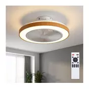 Brilagi - LED prigušiva plafonski ventilator LED/38W/230V 50 cm bela/smeda + daljinski upravljac