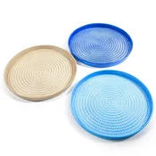 MHOME Pladenj Spirala 31cm/okrogel/več barv/kovina, (5000200358)