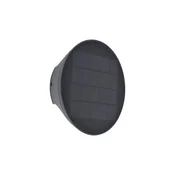 Lutec LED solarna zidna svjetiljka BELKA, hibridna, tamno siva, 9W, 3000K, IP54