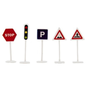 Prometni znakovi 14 kom plasticni 5,5 cm na kartici