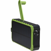 UNBRANDED PowerBank 10.000 mAh sončna celica Crank Black/Green