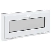 Vidaxl Okno za klet RISOR 90 x 40 cm PVC in steklo Antracit