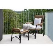 Venture Design Lounge stol Loreto 88x99x120 cm črne barve