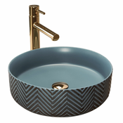 Rea Ashley Round Blue Countertop umivalnik