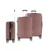Hoffmanns 3-dijelni ABS set kofera Vertical Line Platinum