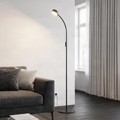 Lindby LED-stoječa svetilka Maori, 140 cm, črna, CCT, z možnostjo zatemnitve - Študija/pisarna - Sodobni - Kovina