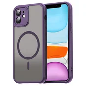 Hibridni ovitek HaloFrost II MagSafe za iPhone 11 - Purple