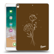 Crna silikonska maskica za Apple iPad Pro 10.5 2017 (2. gen) - Brown flowers