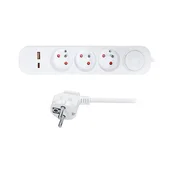 Solight PP113PD20 - produžni kabl 5 m sa prekidacem, 3 uticnice i USB-A i USB-C prikljuccima za punjenje