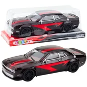 slomart LEAN TOYS Športni avto z zadnjim pogonom (črn z rdečimi črtami)