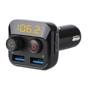 Bluetooth 5.0 auto FM transmiter MP3 2x USB 3.0 12-24V SD SUPER BASS
