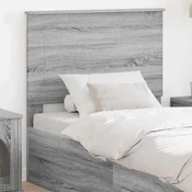 Vidaxl Vzglavje z vzglavjem Siva Sonoma 90 cm Konstruiran les