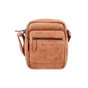 TORBA ENORAMNA Aviator Usnjena KONJAK COW HAVANA