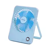 Aigostar - Stoni punjivi ventilator 5W/5V 3600mAh USB plavi