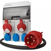 shumee Razdelilna omarica za stavbe 16A 32A z zaščitenimi kabli 3x 230V Doktorvolt DV-0287-F JUN-S/FI