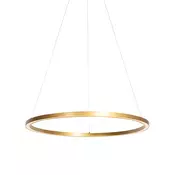Zlata viseča svetilka 80 cm, vključno z LED, 3-stopenjsko zatemnitvijo - Girello