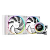 ID-Cooling vodno hlajenje za CPU - Space SL240 BELA (13,8–30,5 dB; maks. 132,52 m3/h; 2x12 cm, A-RGB LED, bela)
