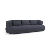Temno modra sedežna garnitura iz tkanine bouclé 200 cm Jenny – Micadoni