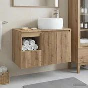 vidaXL Komplet pohištva za kopalnico 2 kos Artisan hrast