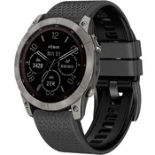 GS Silikonski pašček Quickfit za Garmin 22 mm, siv/črn