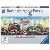 Ravensburger sestavljanka Alpsko popotovanje z VW, 1000 kos