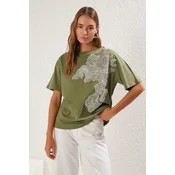 Trendyol Milla Ženska majica TWOSS25TS00045, Kaki